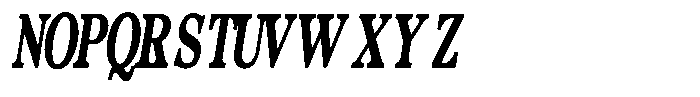 Morgazine  Contrast Ultra Condensed Italic Font UPPERCASE
