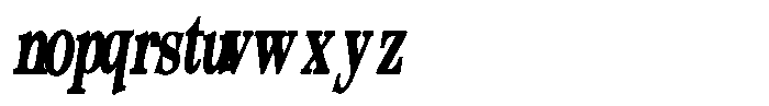 Morgazine  Contrast Ultra Condensed Italic Font LOWERCASE