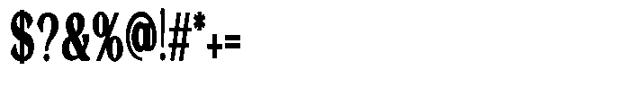 Morgazine  Contrast Ultra Condensed Font OTHER CHARS
