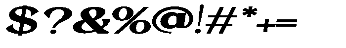 Morgazine  Contrast Ultra Expanded Italic Font OTHER CHARS