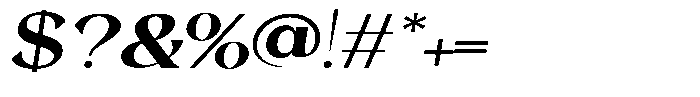 Morgazine  Expanded Slant Font OTHER CHARS
