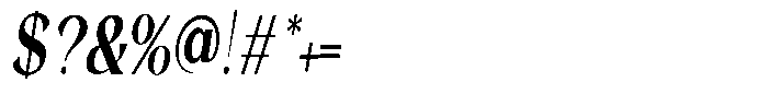 Morgazine  Extra Condensed Slant Font OTHER CHARS
