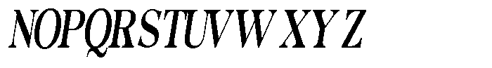 Morgazine  Extra Condensed Slant Font UPPERCASE