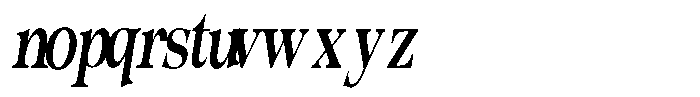 Morgazine  Extra Condensed Slant Font LOWERCASE