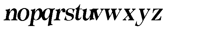Morgazine  Semi Condensed Slant Font LOWERCASE