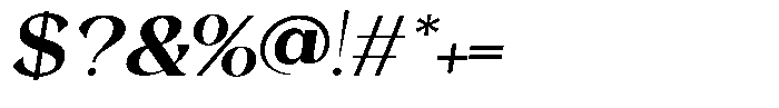 Morgazine  Semi Expanded Slant Font OTHER CHARS