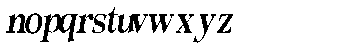 Morgazine  Soft Condensed Italic Font LOWERCASE
