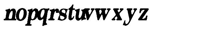 Morgazine  Soft Contrast Condensed Italic Font LOWERCASE