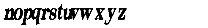 Morgazine  Soft Contrast Extra Condensed Italic Font LOWERCASE