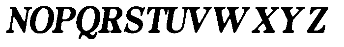 Morgazine  Soft Contrast Semi Condensed Italic Font UPPERCASE