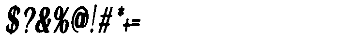 Morgazine  Soft Contrast Ultra Condensed Italic Font OTHER CHARS