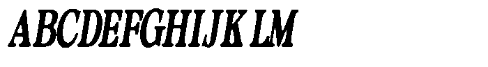 Morgazine  Soft Contrast Ultra Condensed Italic Font UPPERCASE
