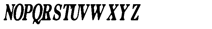Morgazine  Soft Contrast Ultra Condensed Italic Font UPPERCASE