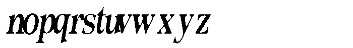 Morgazine  Soft Extra Condensed Italic Font LOWERCASE