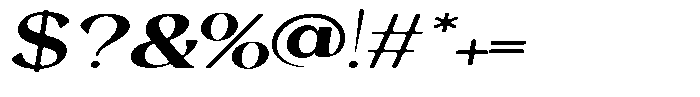 Morgazine  Soft Extra Expanded Italic Font OTHER CHARS