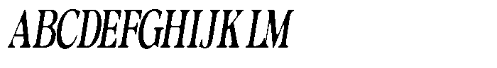 Morgazine  Soft Ultra Condensed Italic Font UPPERCASE