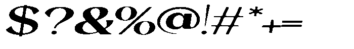 Morgazine  Soft Ultra Expanded Italic Font OTHER CHARS