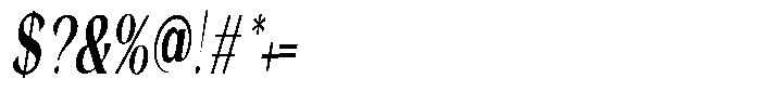 Morgazine  Ultra Condensed Slant Font OTHER CHARS