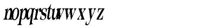 Morgazine  Ultra Condensed Slant Font LOWERCASE
