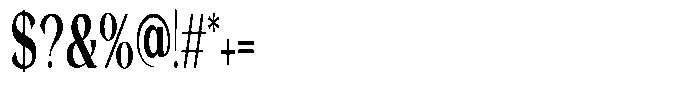 Morgazine  Ultra Condensed Font OTHER CHARS