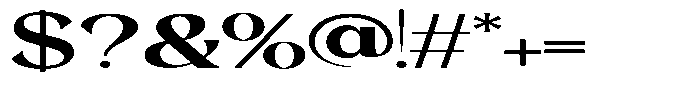 Morgazine  Ultra Expanded Font OTHER CHARS