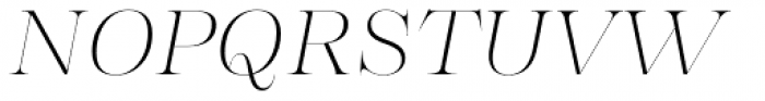 Morison Display Extralight Italic Font UPPERCASE
