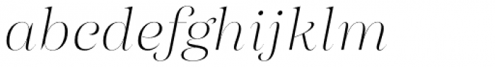 Morison Display Extralight Italic Font LOWERCASE