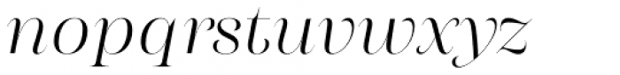 Morison Display Light Italic Font LOWERCASE