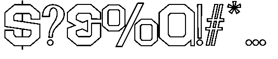 Morista Expanded  Outline Regular Font OTHER CHARS