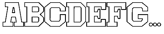 Morista Expanded  Outline Regular Font UPPERCASE