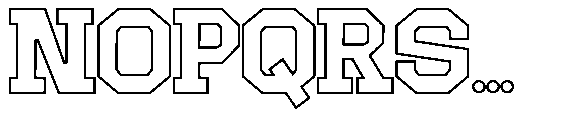 Morista Expanded  Outline Regular Font LOWERCASE