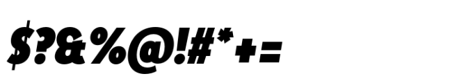 Moriz Condensed Black Italic Font OTHER CHARS