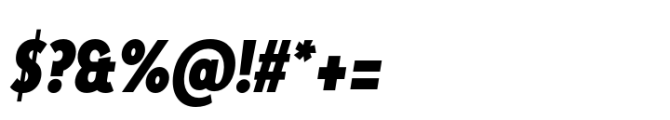 Moriz Condensed Bold Italic Font OTHER CHARS