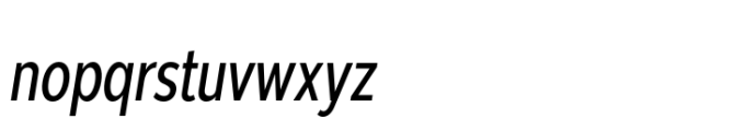 Moriz Condensed Book Italic Font LOWERCASE