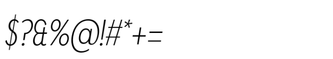 Moriz Condensed Light Italic Font OTHER CHARS