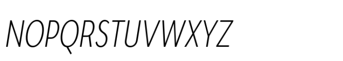 Moriz Condensed Light Italic Font UPPERCASE