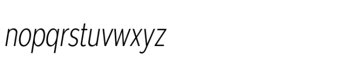 Moriz Condensed Light Italic Font LOWERCASE
