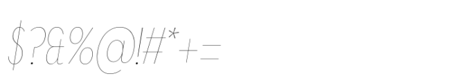 Moriz Condensed Thin Italic Font OTHER CHARS