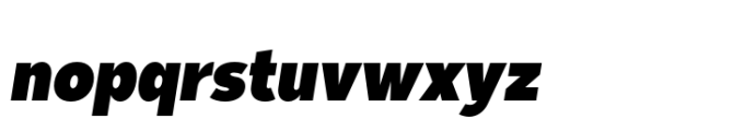 Moriz Semi Condensed Black Italic Font LOWERCASE