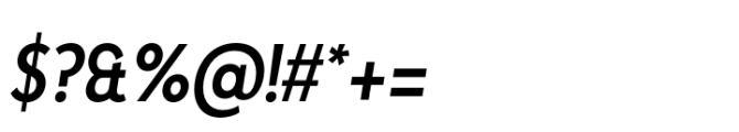 Moriz Semi Condensed Regular Italic Font OTHER CHARS