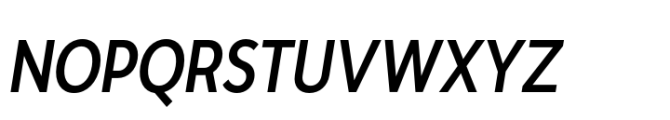 Moriz Semi Condensed Regular Italic Font UPPERCASE