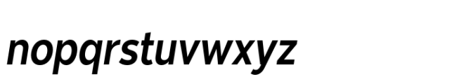 Moriz Semi Condensed Regular Italic Font LOWERCASE