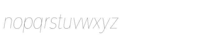 Moriz Semi Condensed Thin Italic Font LOWERCASE