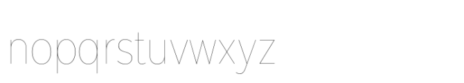 Moriz Semi Condensed Thin Font LOWERCASE