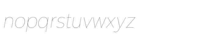 Moriz Thin Italic Font LOWERCASE