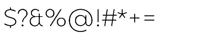Morn Soft Extra Light Font OTHER CHARS