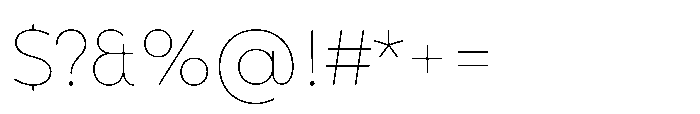 Morn Soft Hairline Font OTHER CHARS
