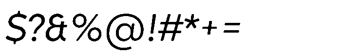 Morn Soft Oblique Font OTHER CHARS