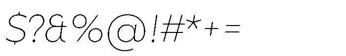 Morn Soft Thin Oblique Font OTHER CHARS