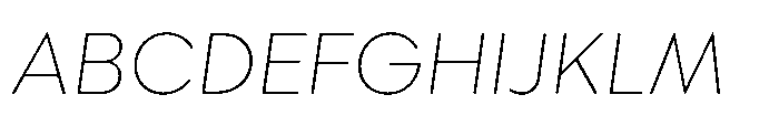 Morn Soft Thin Oblique Font UPPERCASE